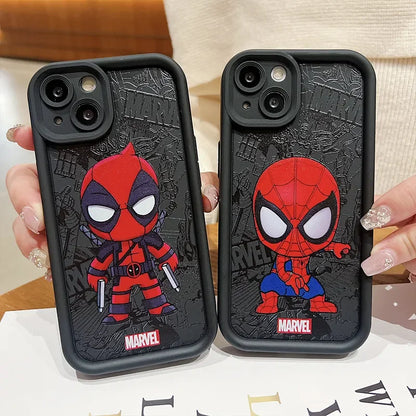 Cool Marvel Spider-Man Soft Silicone Phone Case for iPhone 16, 15, 14, 13 Pro Max, 12, 11 Pro, XR, XS Max, 7, 8 Plus, SE 2020