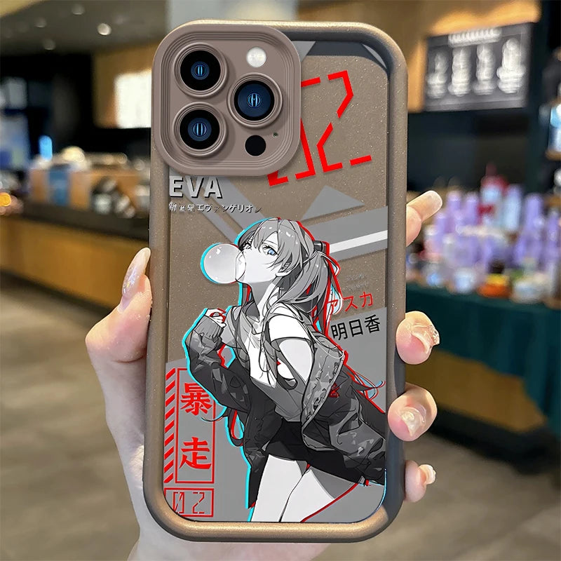 Funda de silicona antideslizante para iPhone N-Neon G-Genesis Evangelion: funda protectora para modelos iPhone 16, 15 y 14