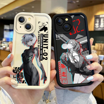 Funda de silicona antideslizante para iPhone N-Neon G-Genesis Evangelion: funda protectora para modelos iPhone 16, 15 y 14