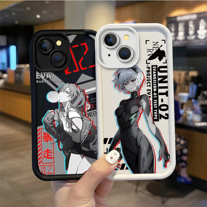 Funda de silicona antideslizante para iPhone N-Neon G-Genesis Evangelion: funda protectora para modelos iPhone 16, 15 y 14