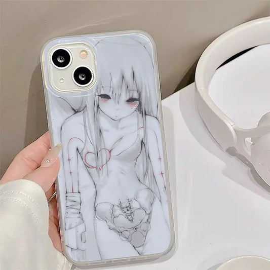 Funda de silicona para teléfono Y2K Anime Girl para todos los iPhone (11,12,13,14,15,16)