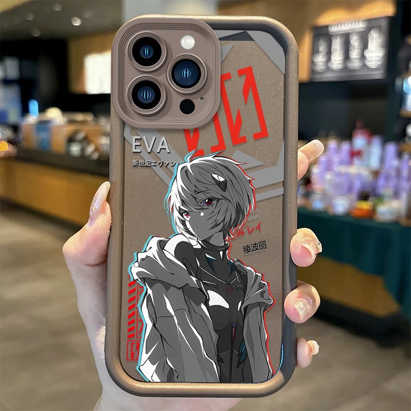 Funda de silicona antideslizante para iPhone N-Neon G-Genesis Evangelion: funda protectora para modelos iPhone 16, 15 y 14