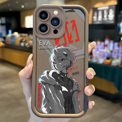 Funda de silicona antideslizante para iPhone N-Neon G-Genesis Evangelion: funda protectora para modelos iPhone 16, 15 y 14