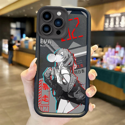 Funda de silicona antideslizante para iPhone N-Neon G-Genesis Evangelion: funda protectora para modelos iPhone 16, 15 y 14