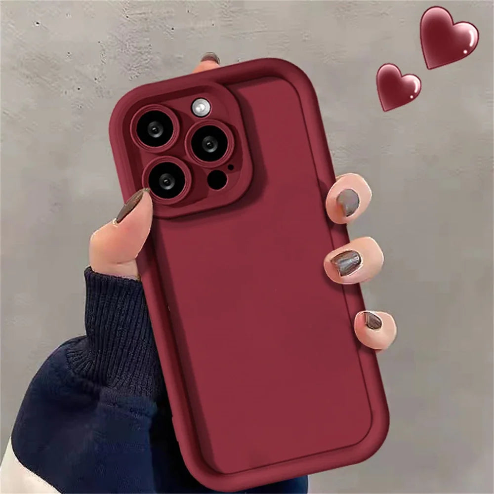 Cherry Girl Flower Candy Phone Case For iPhone 16 15 14 13 12 11 Pro Max Plus Cute Autumn Soft Silicone Case - (SN1008)