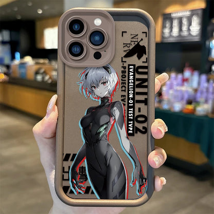 Funda de silicona antideslizante para iPhone N-Neon G-Genesis Evangelion: funda protectora para modelos iPhone 16, 15 y 14