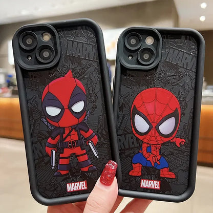 Cool Marvel Spider-Man Soft Silicone Phone Case for iPhone 16, 15, 14, 13 Pro Max, 12, 11 Pro, XR, XS Max, 7, 8 Plus, SE 2020