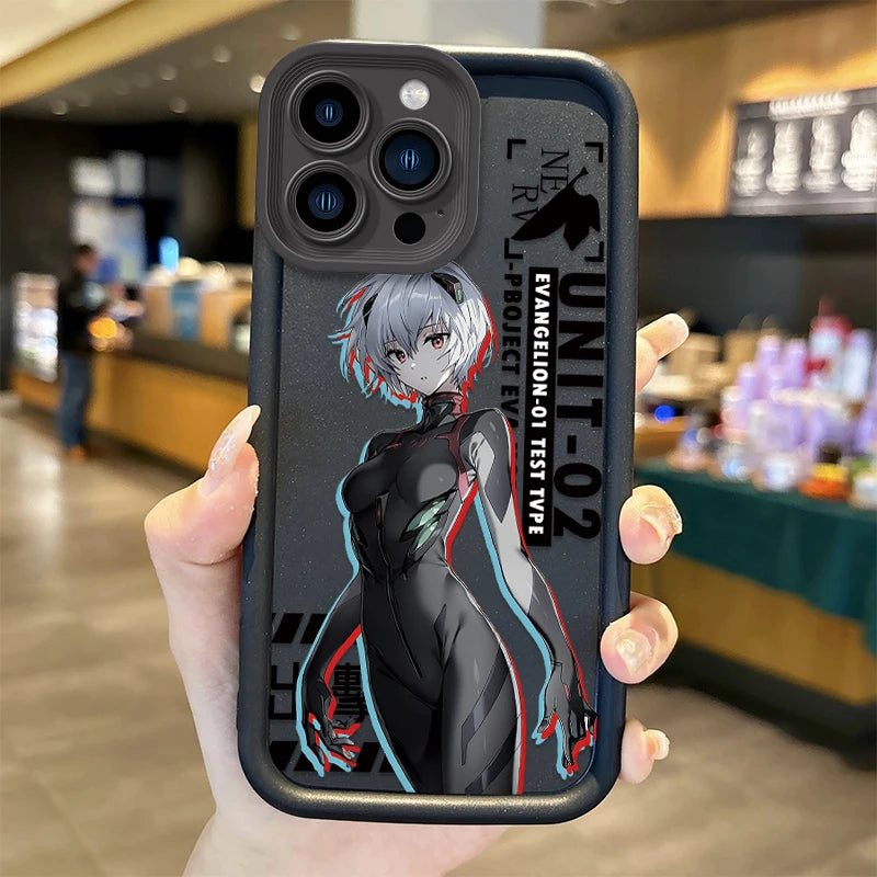 Funda de silicona antideslizante para iPhone N-Neon G-Genesis Evangelion: funda protectora para modelos iPhone 16, 15 y 14