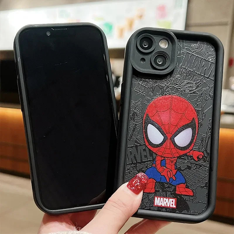 Cool Marvel Spider-Man Soft Silicone Phone Case for iPhone 16, 15, 14, 13 Pro Max, 12, 11 Pro, XR, XS Max, 7, 8 Plus, SE 2020