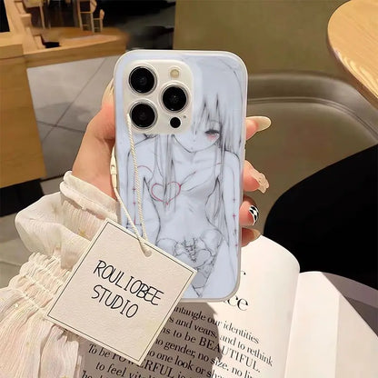 Funda de silicona para teléfono Y2K Anime Girl para todos los iPhone (11,12,13,14,15,16)