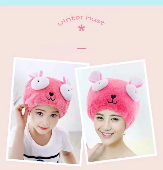 Quick Dry Hair Cap Female Children and Adults - (TW1015)