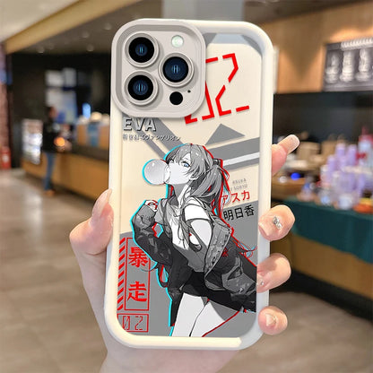 Funda de silicona antideslizante para iPhone N-Neon G-Genesis Evangelion: funda protectora para modelos iPhone 16, 15 y 14