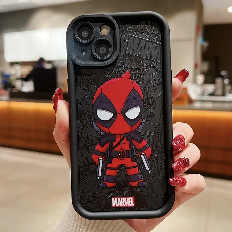 Cool Marvel Spider-Man Soft Silicone Phone Case for iPhone 16, 15, 14, 13 Pro Max, 12, 11 Pro, XR, XS Max, 7, 8 Plus, SE 2020