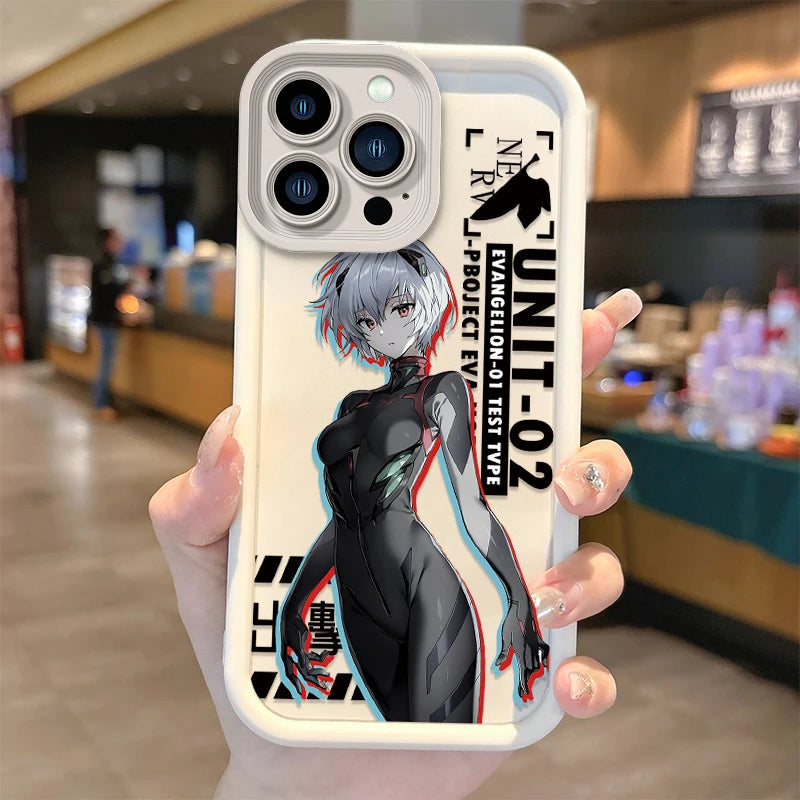 Funda de silicona antideslizante para iPhone N-Neon G-Genesis Evangelion: funda protectora para modelos iPhone 16, 15 y 14