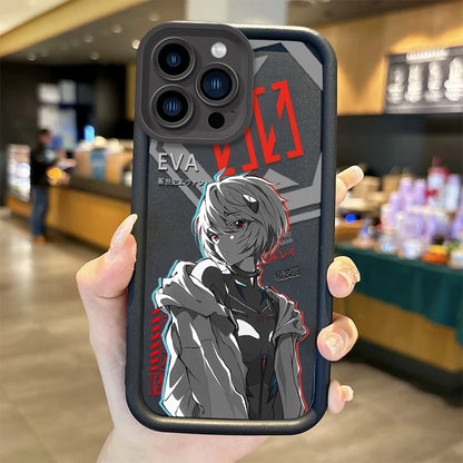 Funda de silicona antideslizante para iPhone N-Neon G-Genesis Evangelion: funda protectora para modelos iPhone 16, 15 y 14